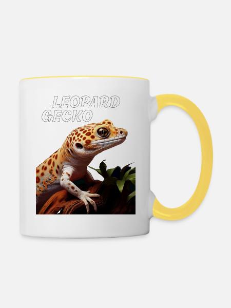 LEOPARD GECKO - Tasse zweifarbig - Weiß/Gelb