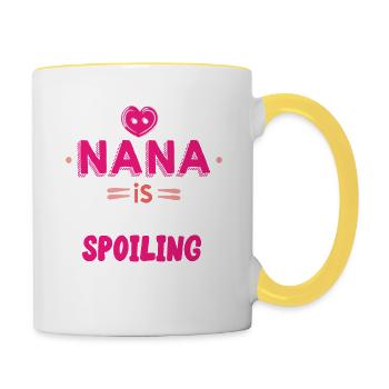 Gifts for Nana Grandma Nana is My Name - Contrasting Mug - white/yellow - Right