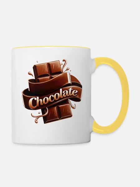 CHOCOLATE - Tasse zweifarbig - Weiß/Gelb