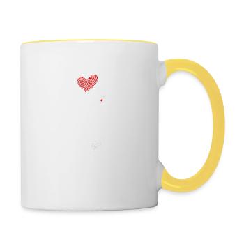 I love doing forensics all day long. - Contrasting Mug - white/yellow - Right