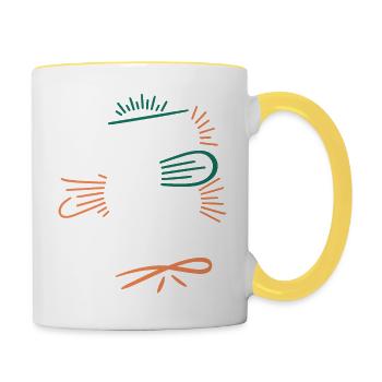 Je sens que je vais conclure - Mug contrasté - blanc/jaune - Droite