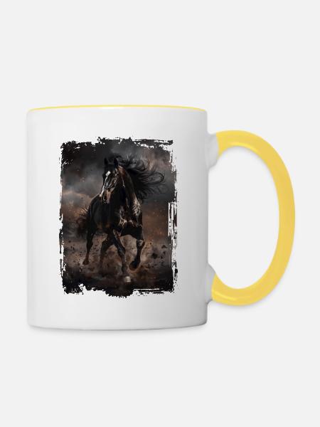 Morgan - Tasse zweifarbig - Weiß/Gelb