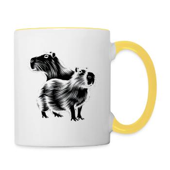 Capybara - Contrasting Mug - white/yellow - Right