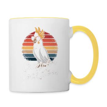 Crazy For Cockatoos Sonnenbrille Paradies - Tasse zweifarbig - Weiß/Gelb - Rechts