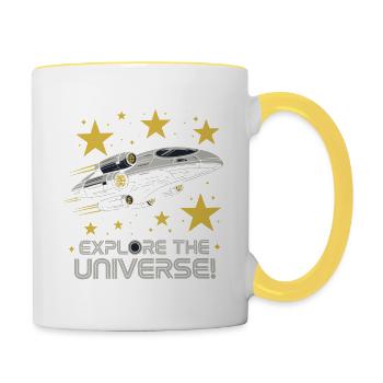 VAISSEAUX SPATIAUX - Mug contrasté - blanc/jaune - Droite