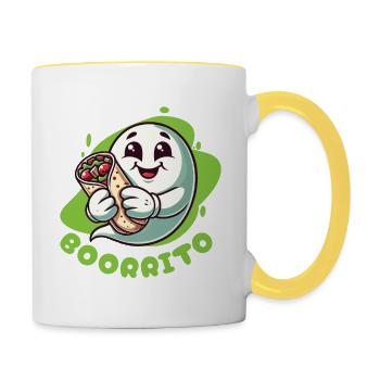 Ghost Boorrito for Burrito Lovers - Contrasting Mug - white/yellow - Right