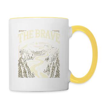 Die Tapferen finden ihren eigenen Weg - Tasse zweifarbig - Weiß/Gelb - Rechts