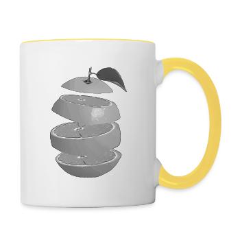 Gray Orange - Contrasting Mug - white/yellow - Right