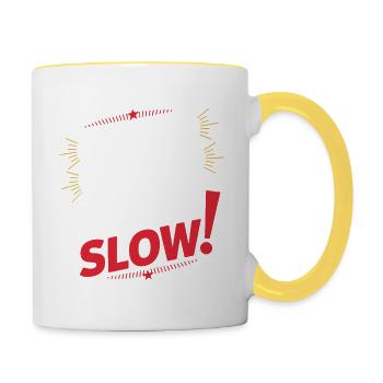 GOOD LUCK - Contrasting Mug - white/yellow - Right