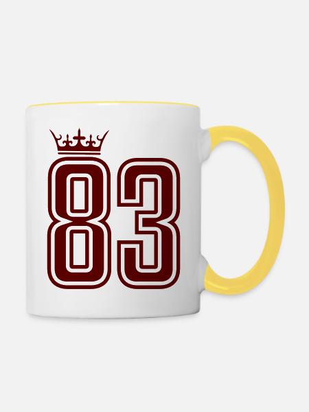 83 krone - Tasse zweifarbig - Weiß/Gelb