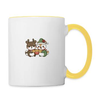 Christmas Cookies Baking Team Funny - Contrasting Mug - white/yellow - Right