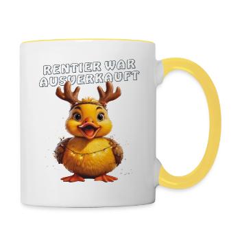 DUCK REINDEER WAS SOLD OUT - Contrasting Mug - white/yellow - Right