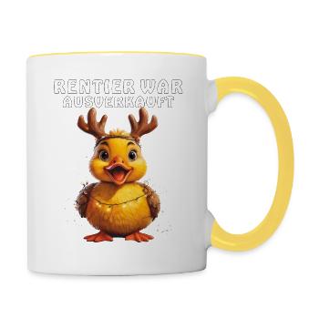DUCK REINDEER WAS SOLD OUT - Contrasting Mug - white/yellow - Right
