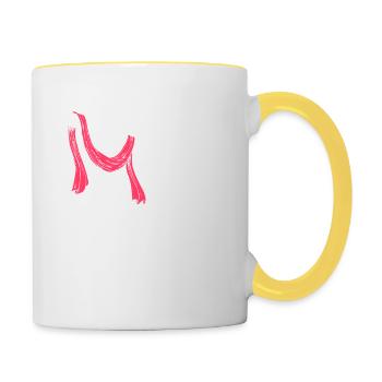 Christian Faith - 1 Cross 3 Nails 4 Given Message - Contrasting Mug - white/yellow - Right