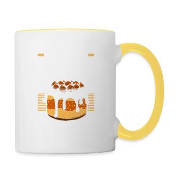 Born To Bake Cheesecake for all cake and - Contrasting Mug - white/yellow - Right