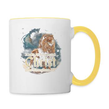 Philippians 4:13 I Can Do All Things - Strength - Contrasting Mug - white/yellow - Right