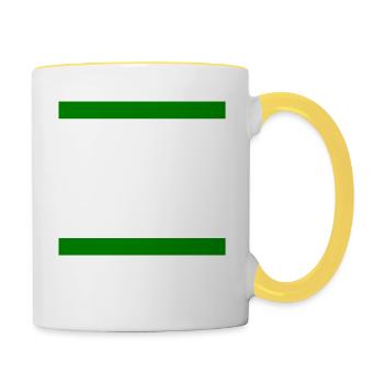 FCK GRN Fuck Grün Gegen die Grünen - Tasse zweifarbig - Weiß/Gelb - Rechts
