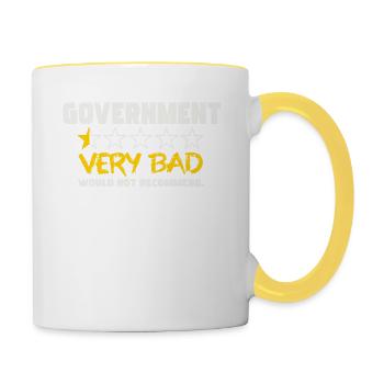 Government very bad rating Do not recommend - Contrasting Mug - white/yellow - Right