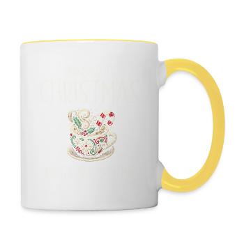 Powered Christmas Lights Caffeine Holiday - Contrasting Mug - white/yellow - Right