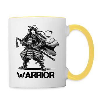 Samurai Comic - Contrasting Mug - white/yellow - Right