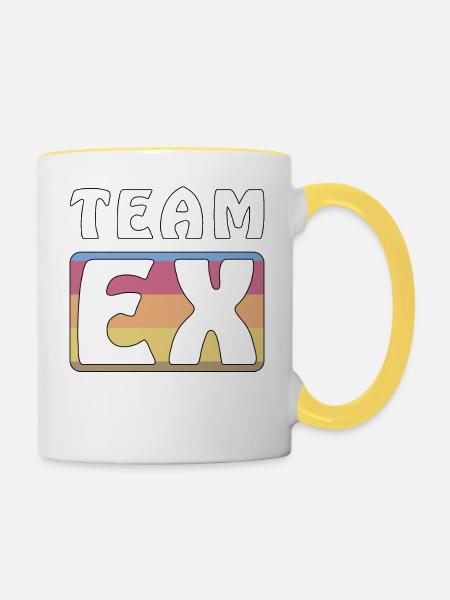 TEAM EX - Tasse zweifarbig - Weiß/Gelb