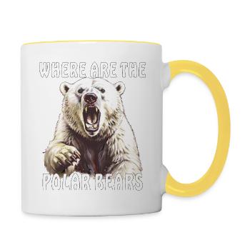 OÙ SONT LES OURS POLAIRES - Mug contrasté - blanc/jaune - Droite