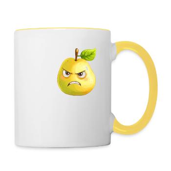 Do It Pear Pressure Lustige Birnen Illustration - Tasse zweifarbig - Weiß/Gelb - Rechts