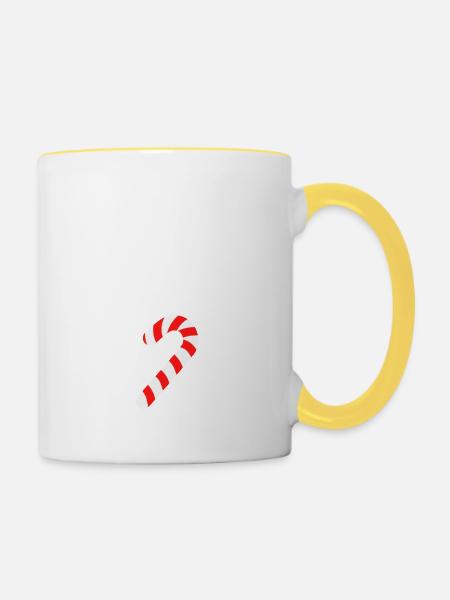 Es wird sich nicht selbst lecken - Tasse zweifarbig - Weiß/Gelb