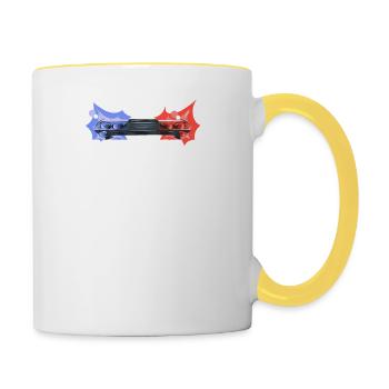 Feel safe tonight sleep with a - Contrasting Mug - white/yellow - Right