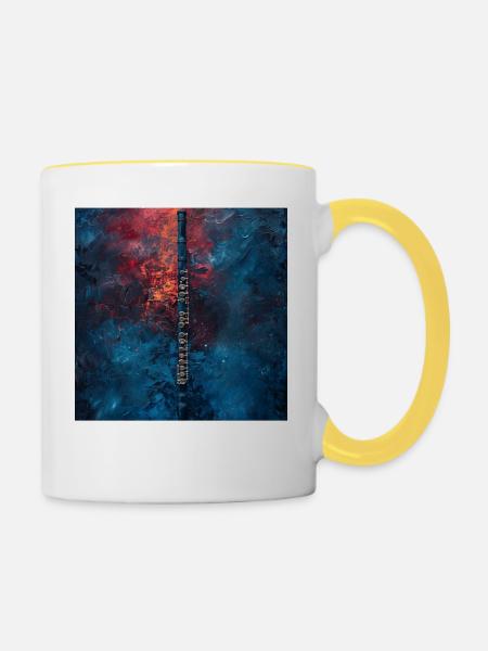 Flöte - Tasse zweifarbig - Weiß/Gelb