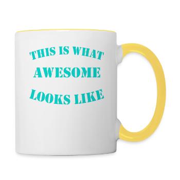 So Sieht Ein Fantastischer Lackierer Aus - - Tasse zweifarbig - Weiß/Gelb - Rechts