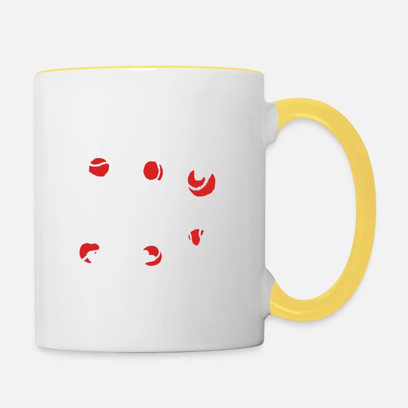 La vie est pleine de décisions importantes - Mug contrasté - blanc/jaune