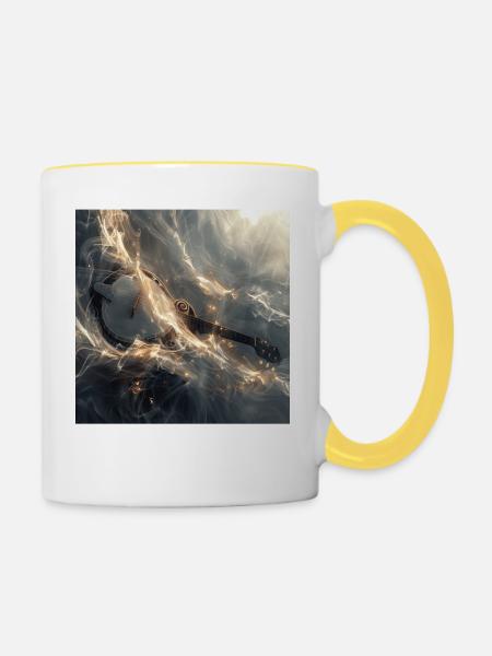 Banjo - Tasse zweifarbig - Weiß/Gelb