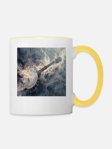 Banjo - Tasse zweifarbig - Weiß/Gelb