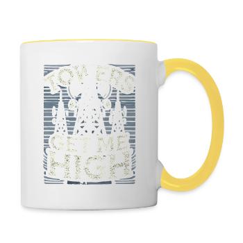 Türme machen mich high - Tasse zweifarbig - Weiß/Gelb - Rechts