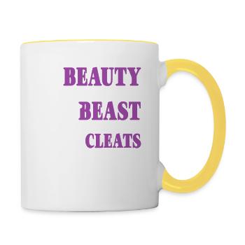 Schönheit Auf Der Straße Und Eine Bestie In - Tasse zweifarbig - Weiß/Gelb - Rechts