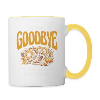 Sich Von Sundresses Und Sandalen Verabschieden - Tasse zweifarbig - Weiß/Gelb - Rechts