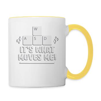 WASD It's What Moves Me Gaming Passion - Contrasting Mug - white/yellow - Right