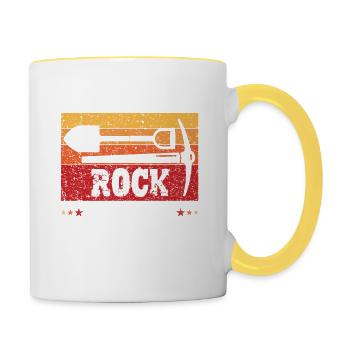 Just One More Rock I Promise Humorvolles - Tasse zweifarbig - Weiß/Gelb - Rechts