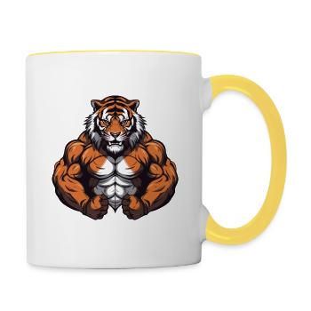 Tiger Beast Martial Arts MMA - Contrasting Mug - white/yellow - Right