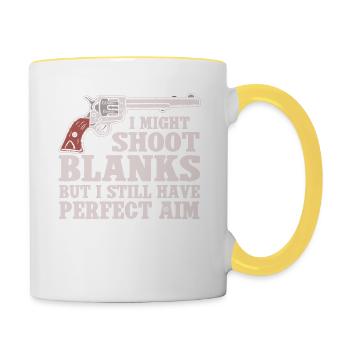 I may hit blind, but I have - Contrasting Mug - white/yellow - Right