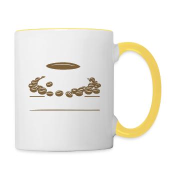 Procaffeinating Kaffeeliebhaber Starten Nichts - Tasse zweifarbig - Weiß/Gelb - Rechts