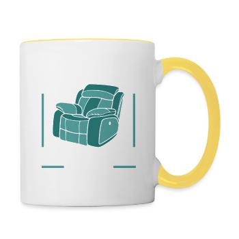 I'm Not Sleeping I'm Just Resting My Eyes - Contrasting Mug - white/yellow - Right