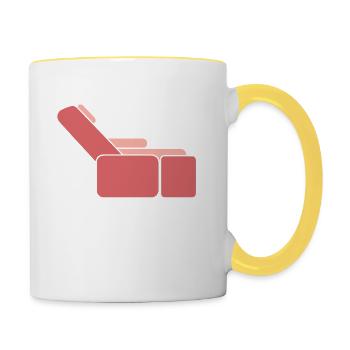 Relaxed moment: Eyes simply rest - Contrasting Mug - white/yellow - Right