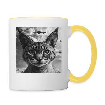 Karakal - Tasse zweifarbig - Weiß/Gelb - Rechts