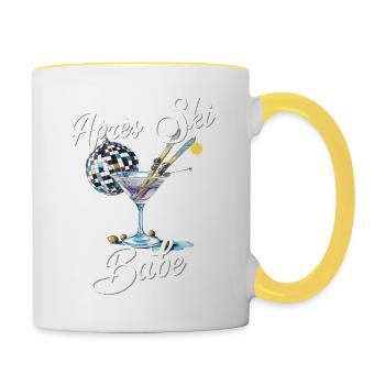Après-ski Babe Tenue de Ski Femme Celebrate - Mug contrasté - blanc/jaune - Droite