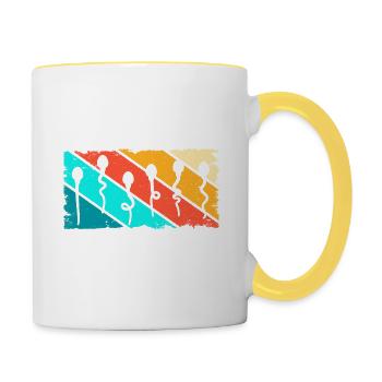 L'équipe de natation est officiellement à la retraite - Mug contrasté - blanc/jaune - Droite