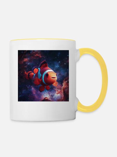 Clownfisch - Tasse zweifarbig - Weiß/Gelb