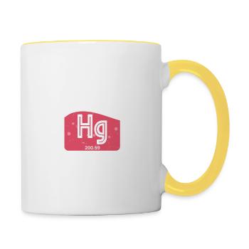 Ein Umarmung Ohne Dich Ist Giftig Chemie Humor - Tasse zweifarbig - Weiß/Gelb - Rechts