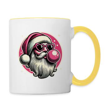 Cooler Sigma Santa Weihnachtsstil - Tasse zweifarbig - Weiß/Gelb - Rechts